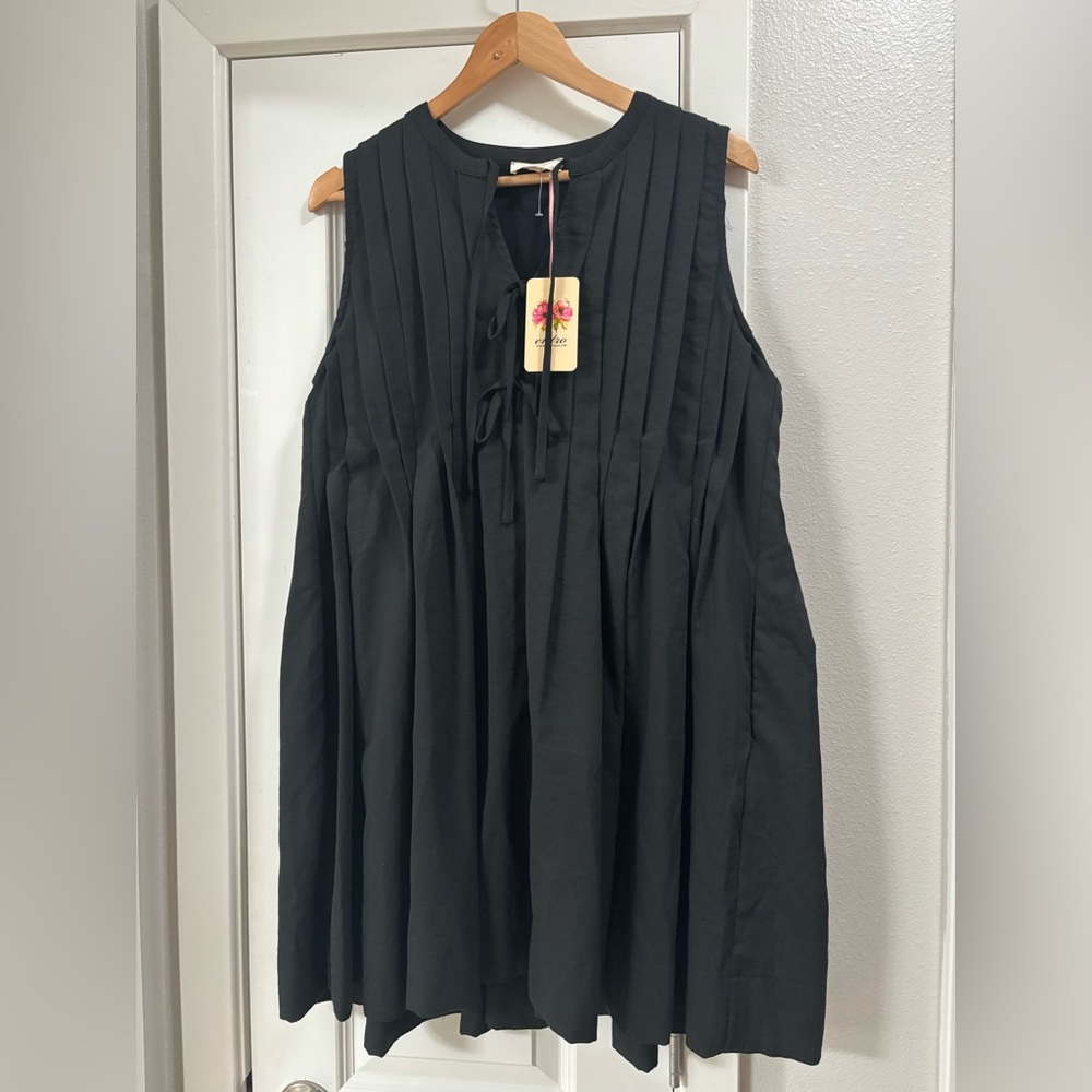 NWT Entro Babydoll Mini Tie Front Dress